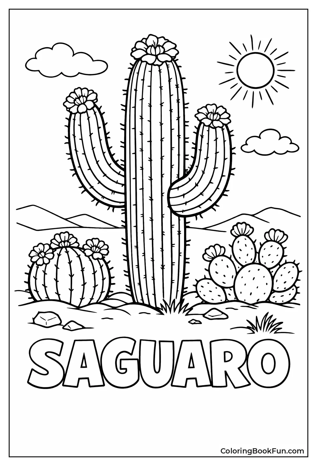 Realistic Saguaro Cactus