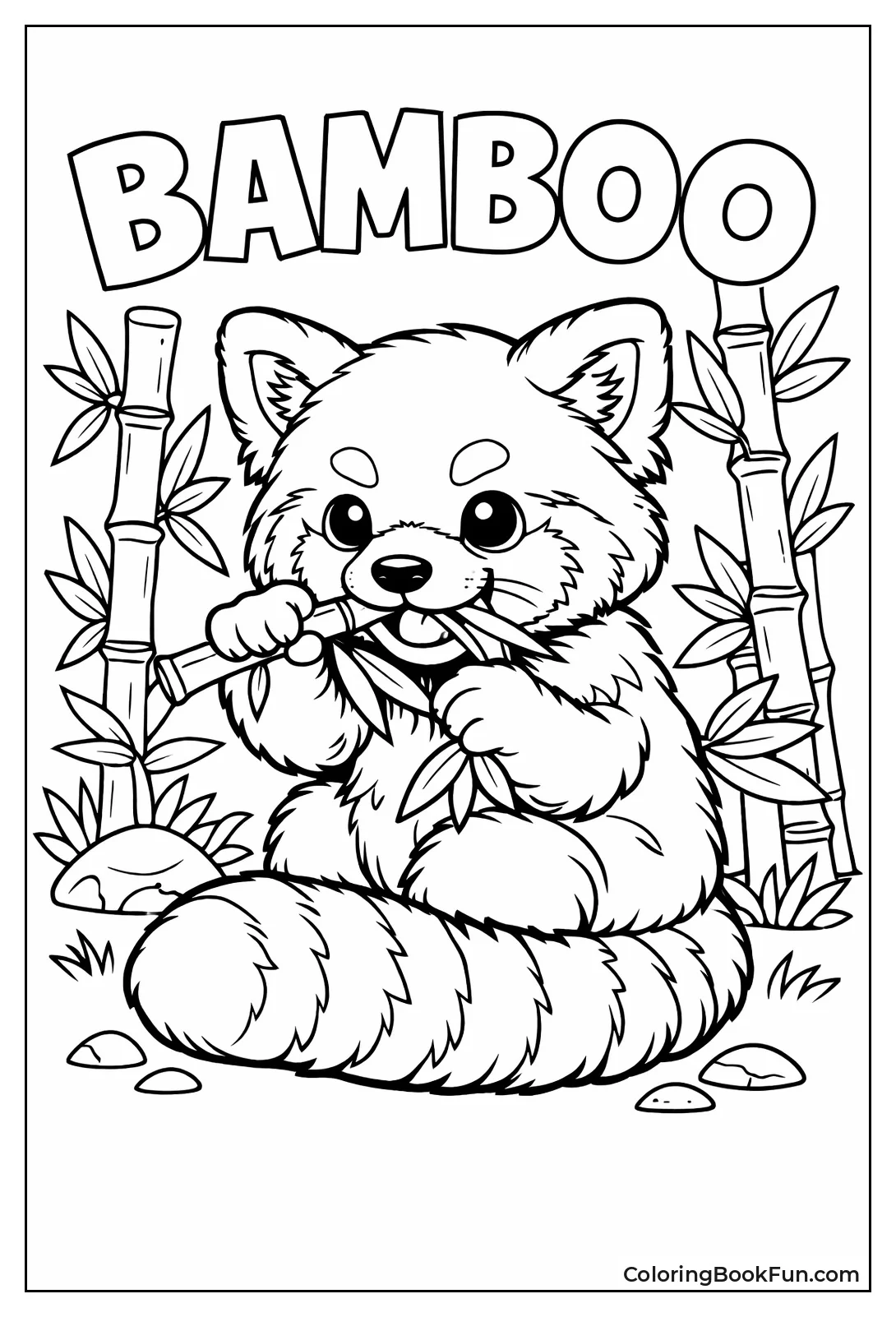 Eating Bamboo Closeup