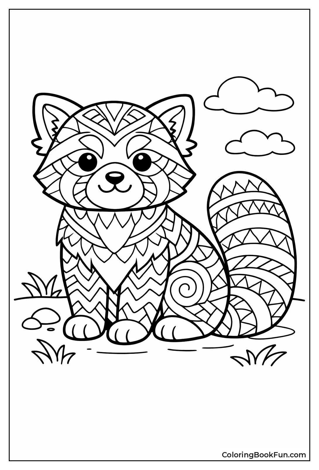 Patterned Fur Mandala