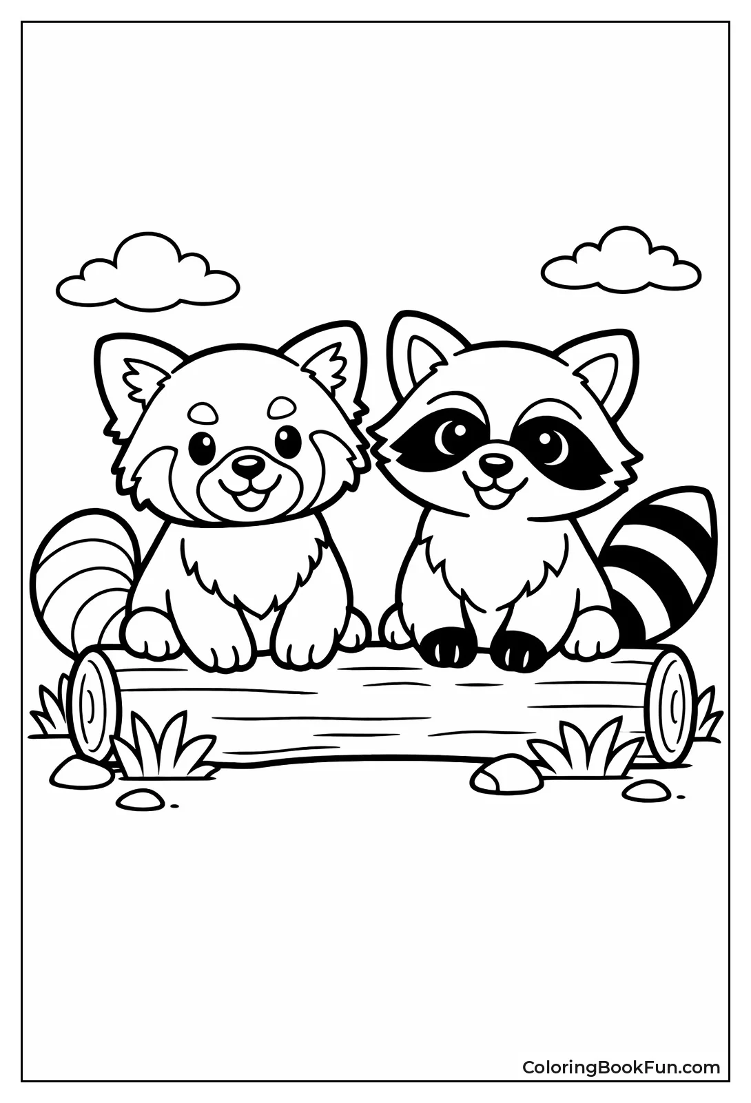 Raccoon Side by Side