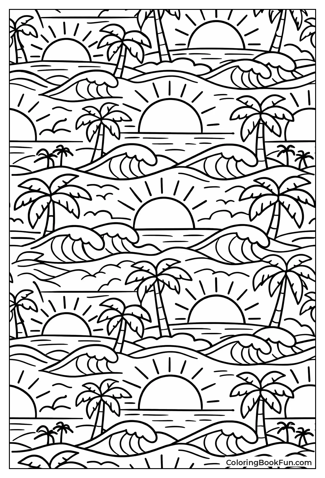 Repeating Sunset Pattern