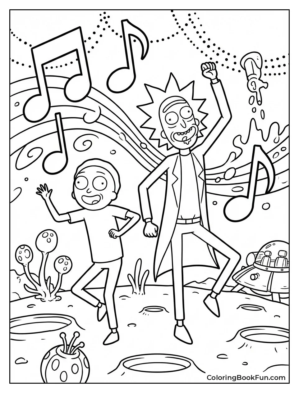Rick Morty Dance Party