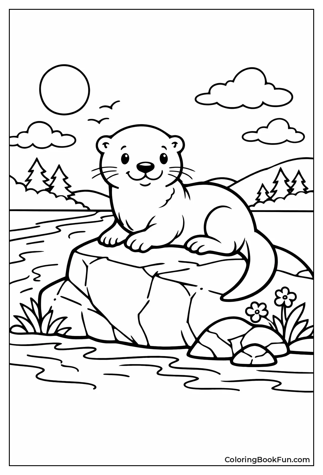 Rock Resting Otter