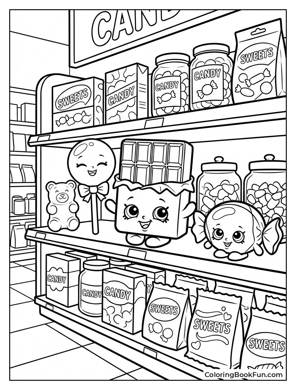 Candy Shelf Scene