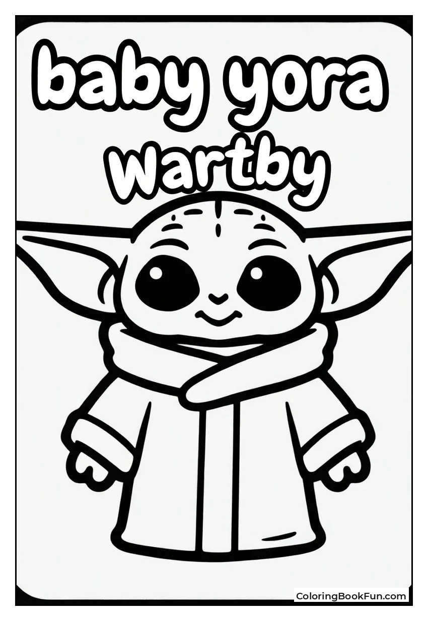 Simple Baby Yoda Outline