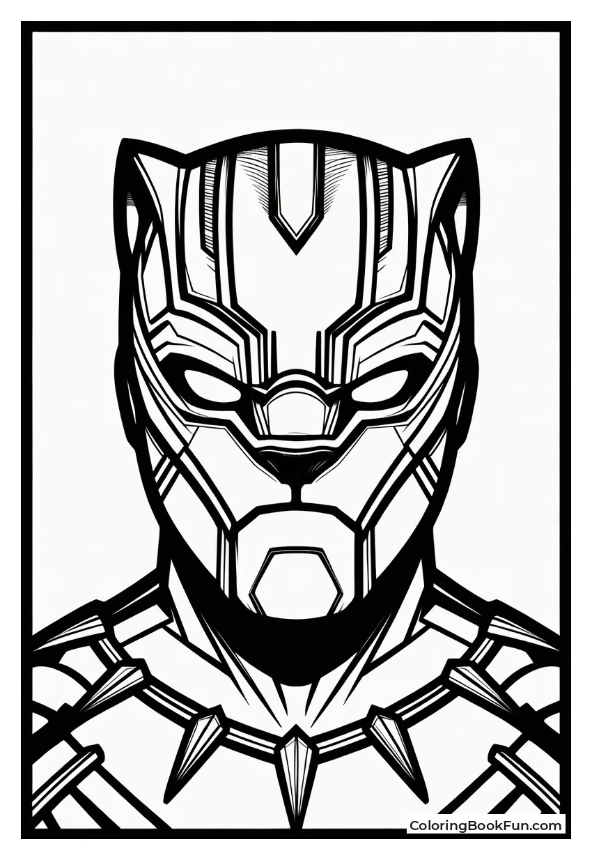 Simple Black Panther Outline