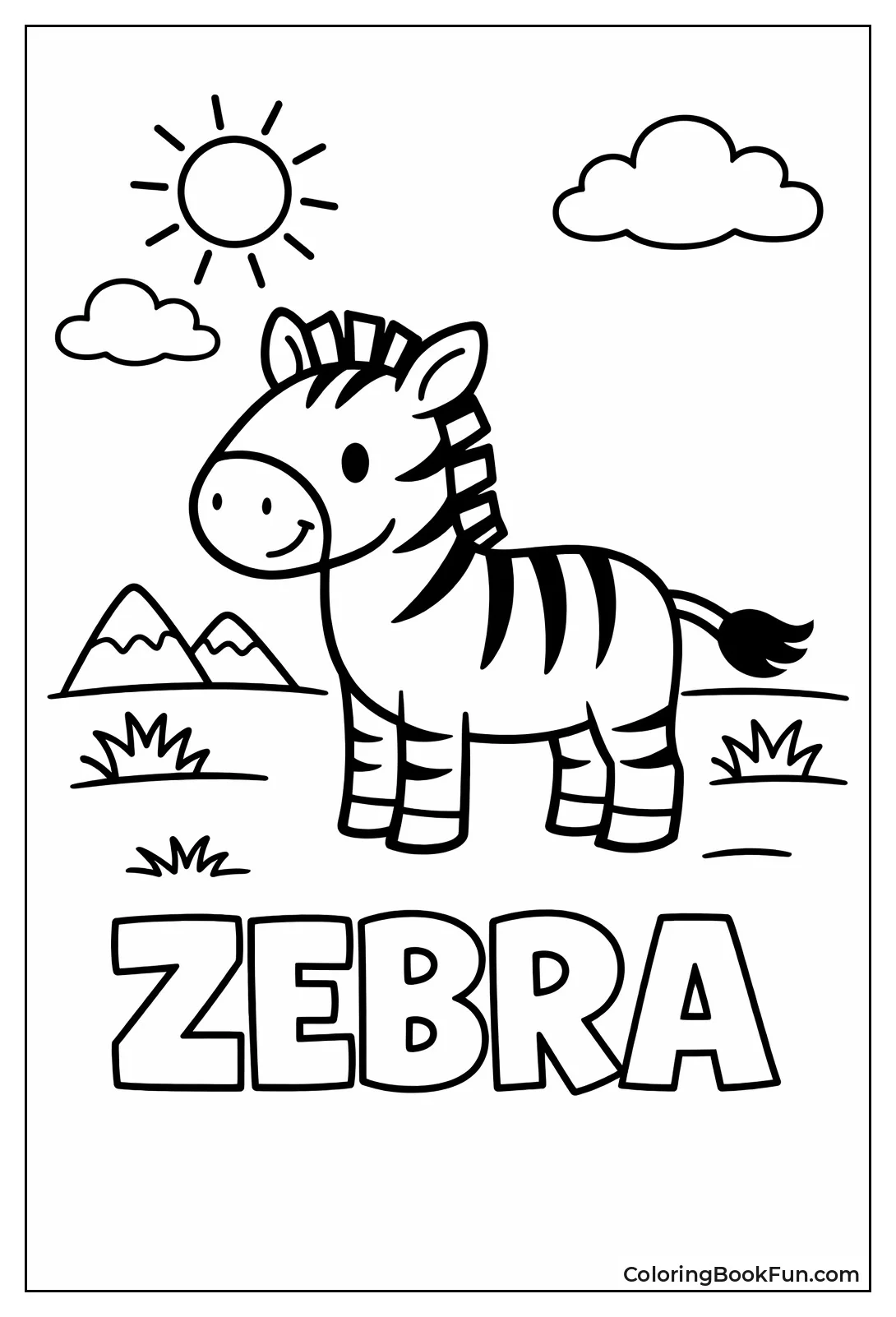Simple Toddler Zebra