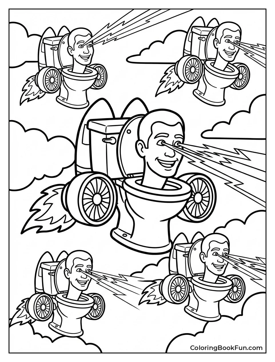 Flying Jetpack Toilet