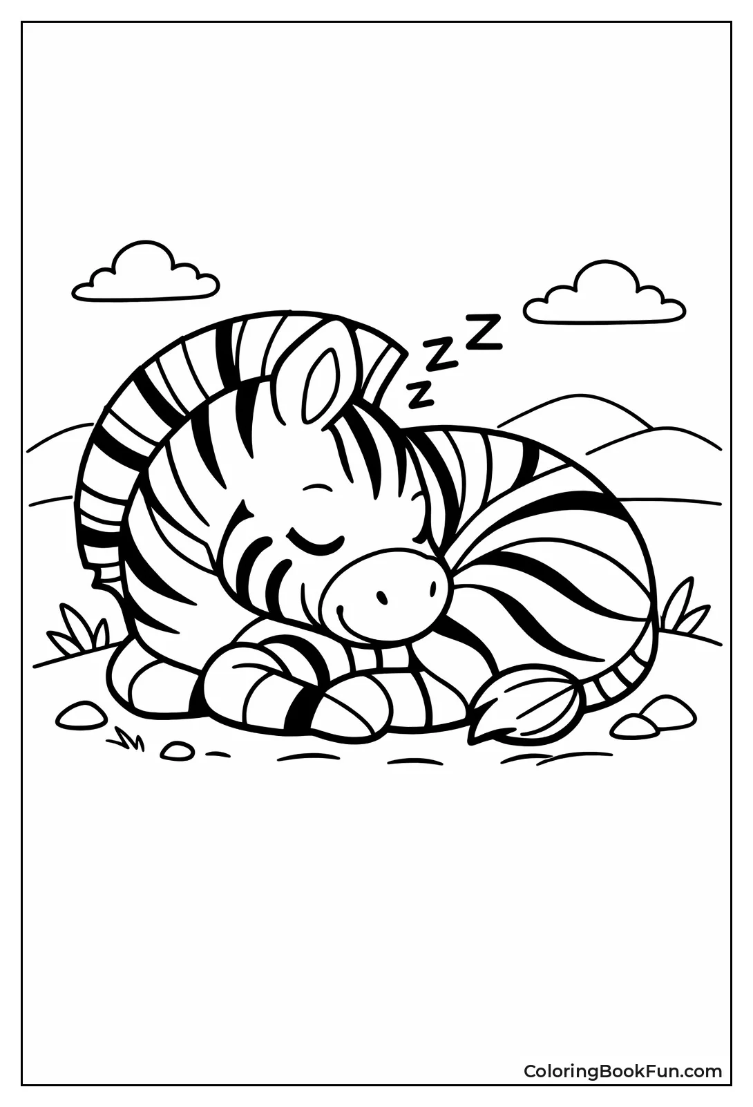 Sleeping Zebra