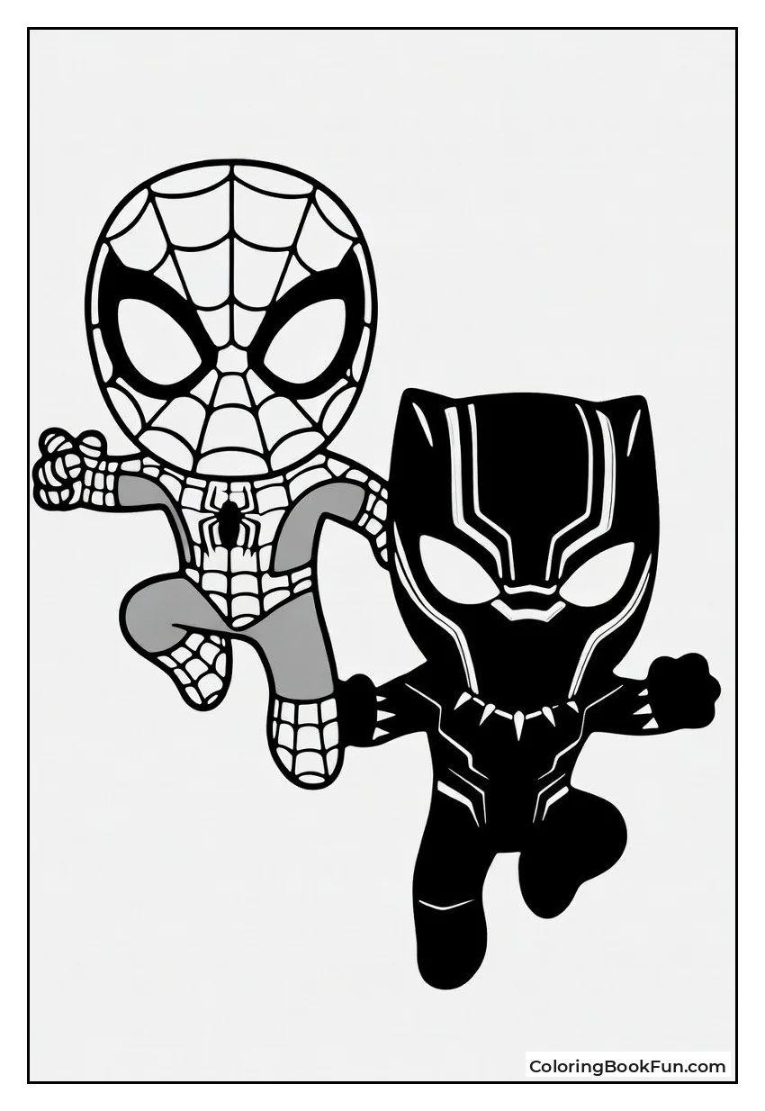 Spider Man and Black Panther