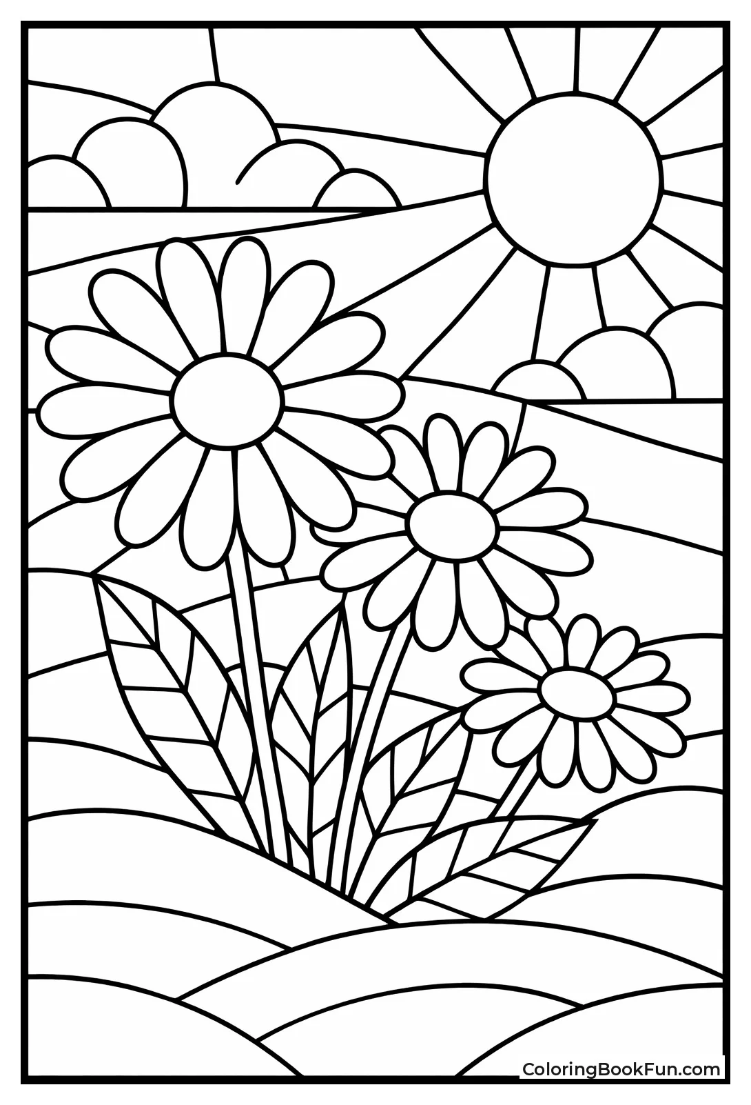 Stained Glass Daisy
