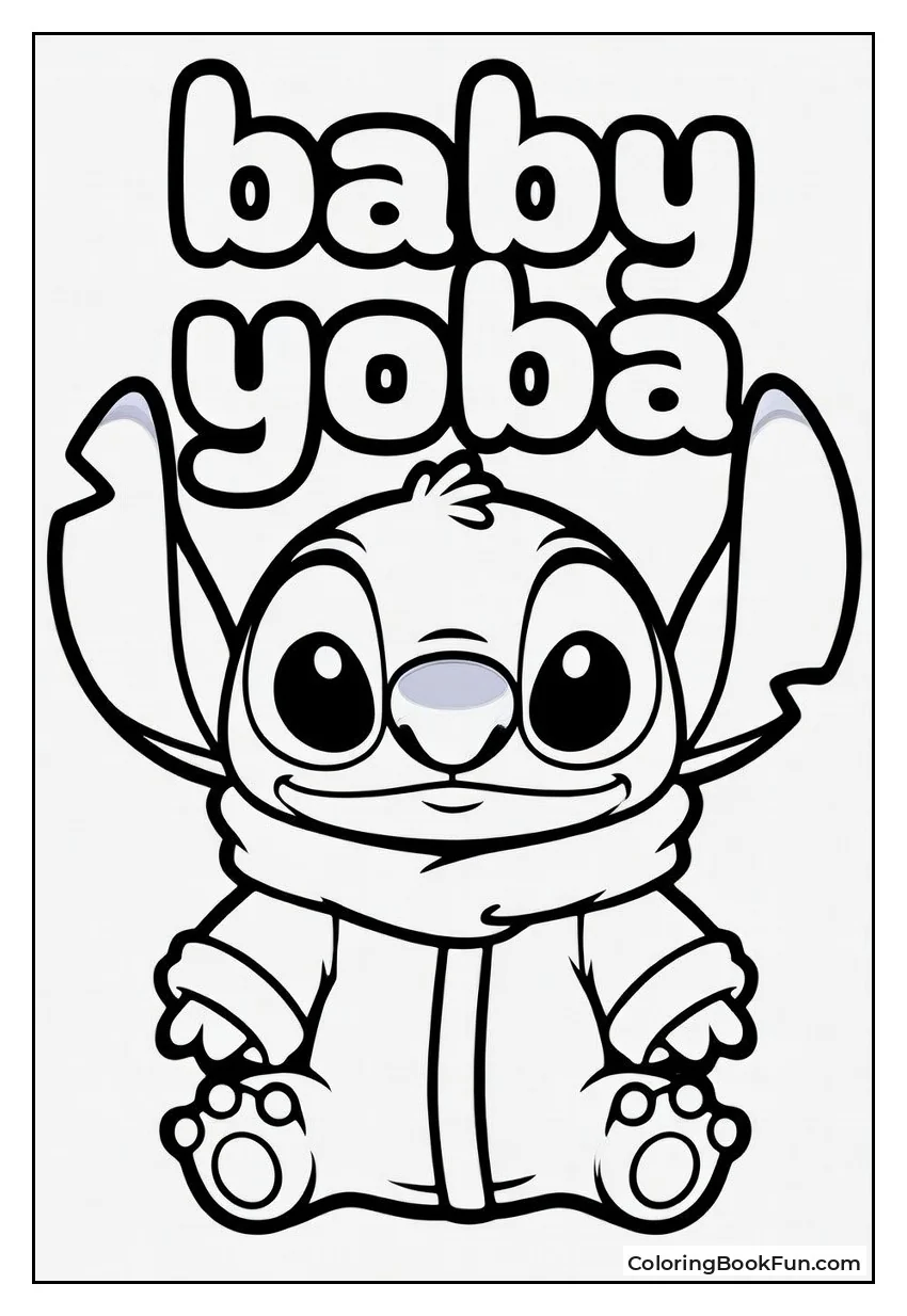 Stitch with Baby Yoda