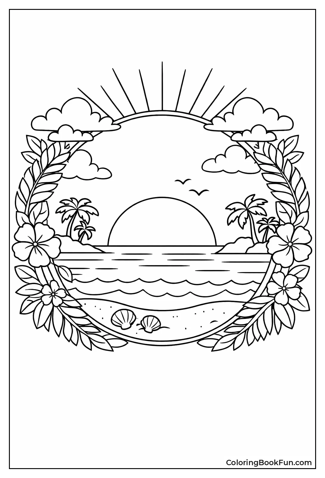 Sunset Wreath Border