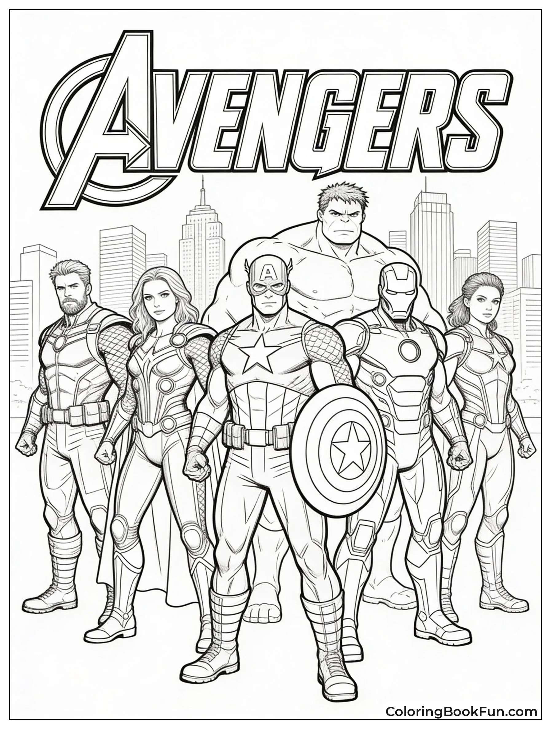 Avengers Stand in Dynamic Pose