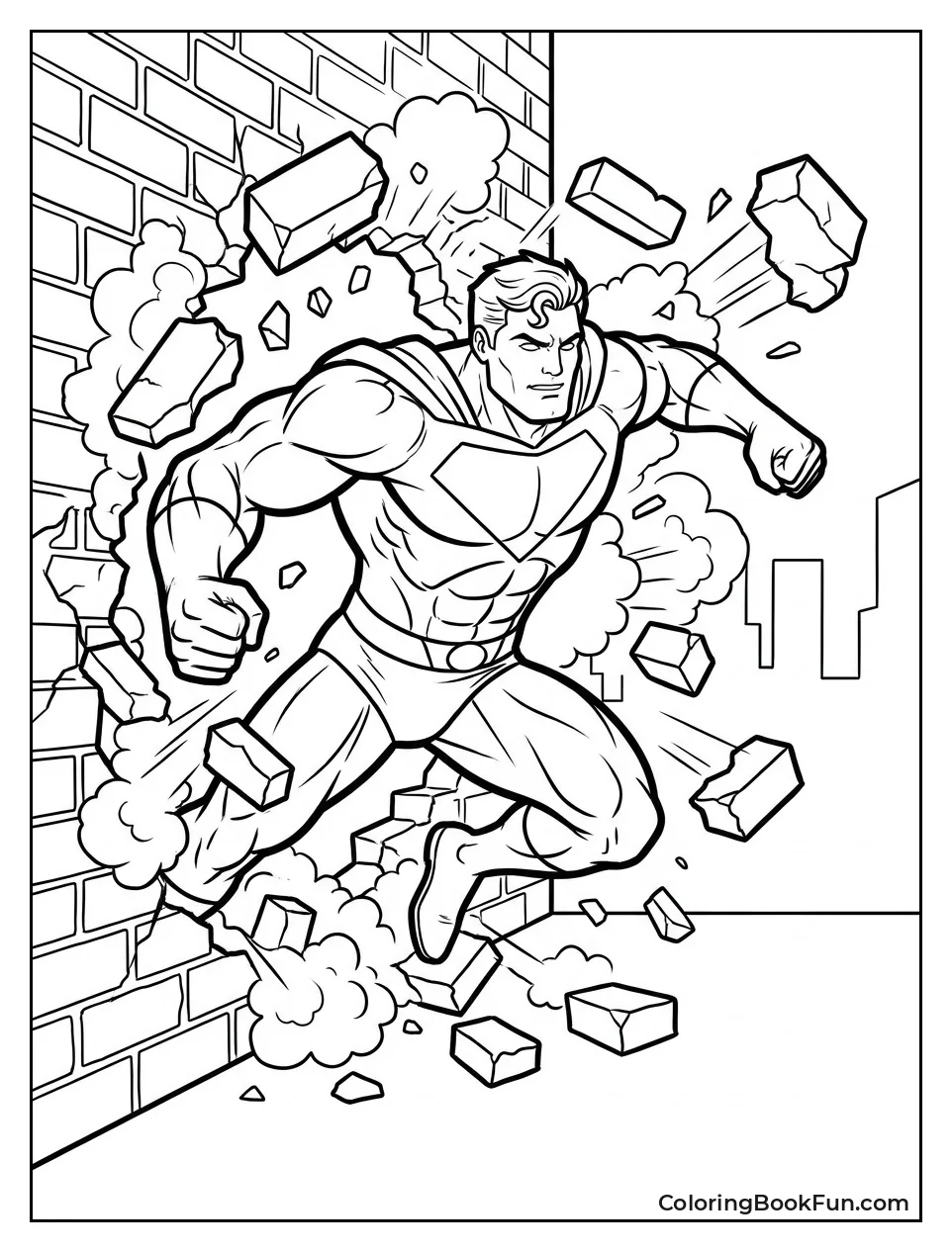 Hulk Smashes Through Brick Wall