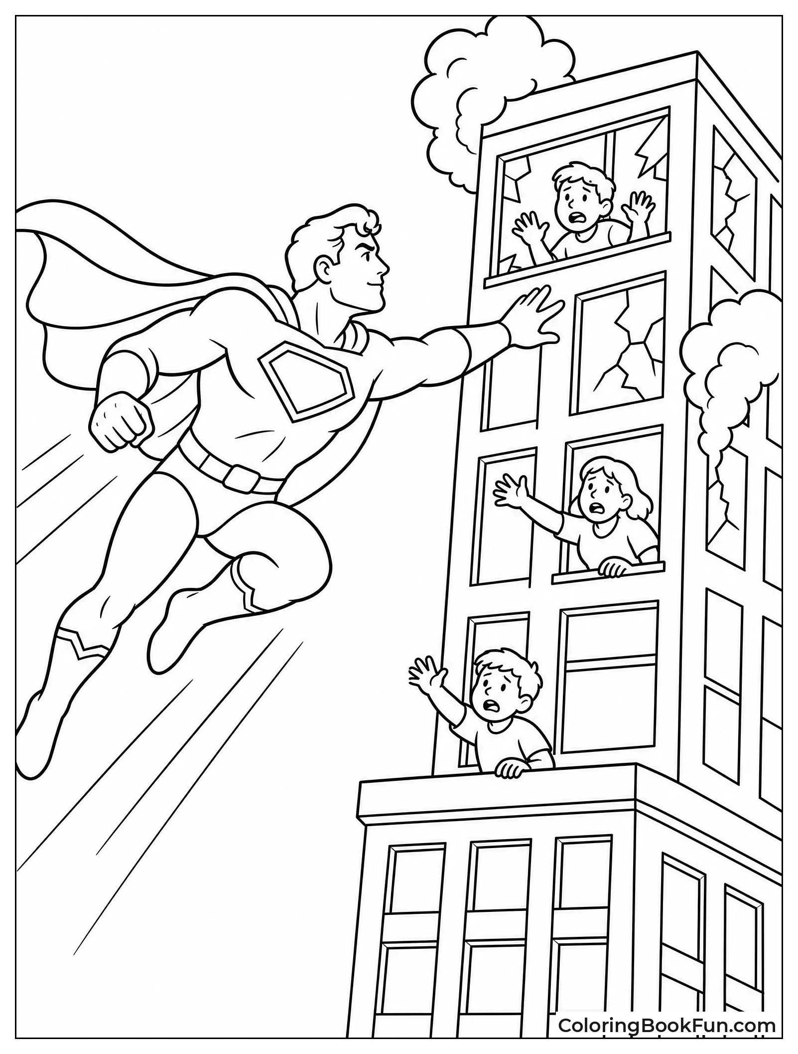 Superman Rescues People from Building