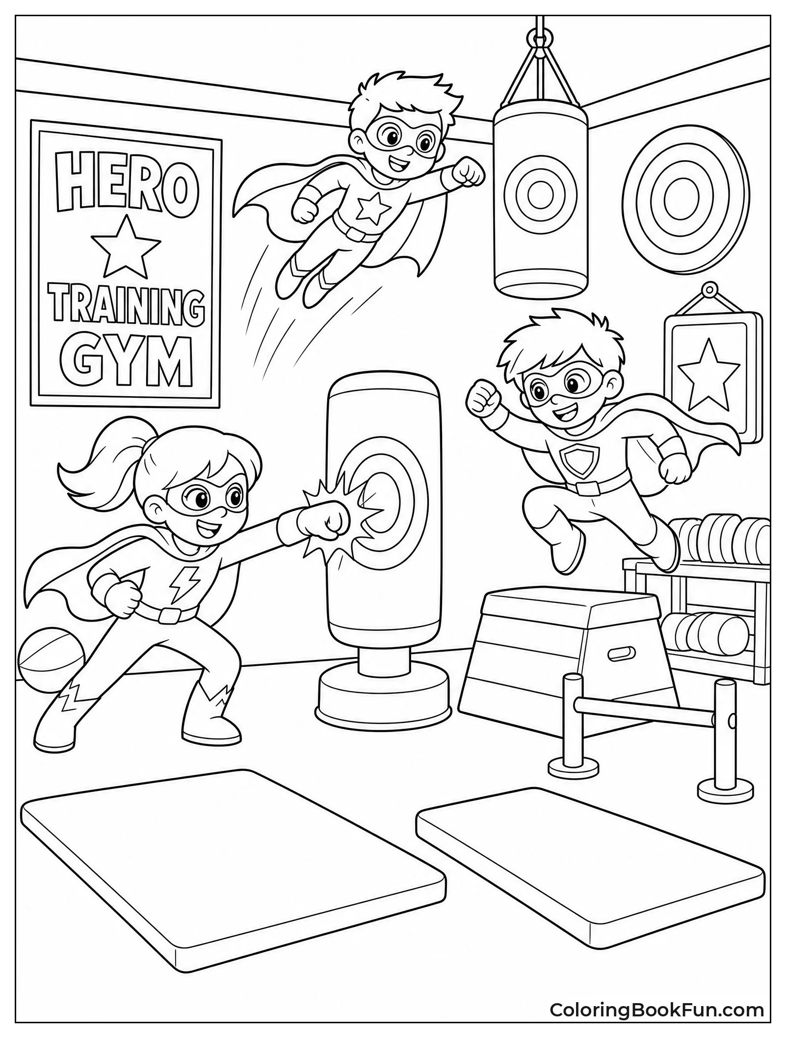 Heroes Train Powers in Gym
