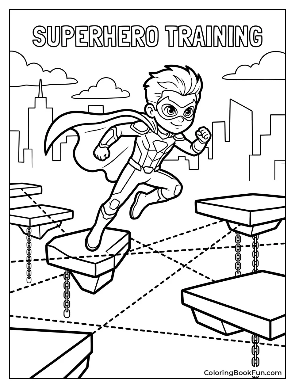 Young Hero Navigates Obstacle Course