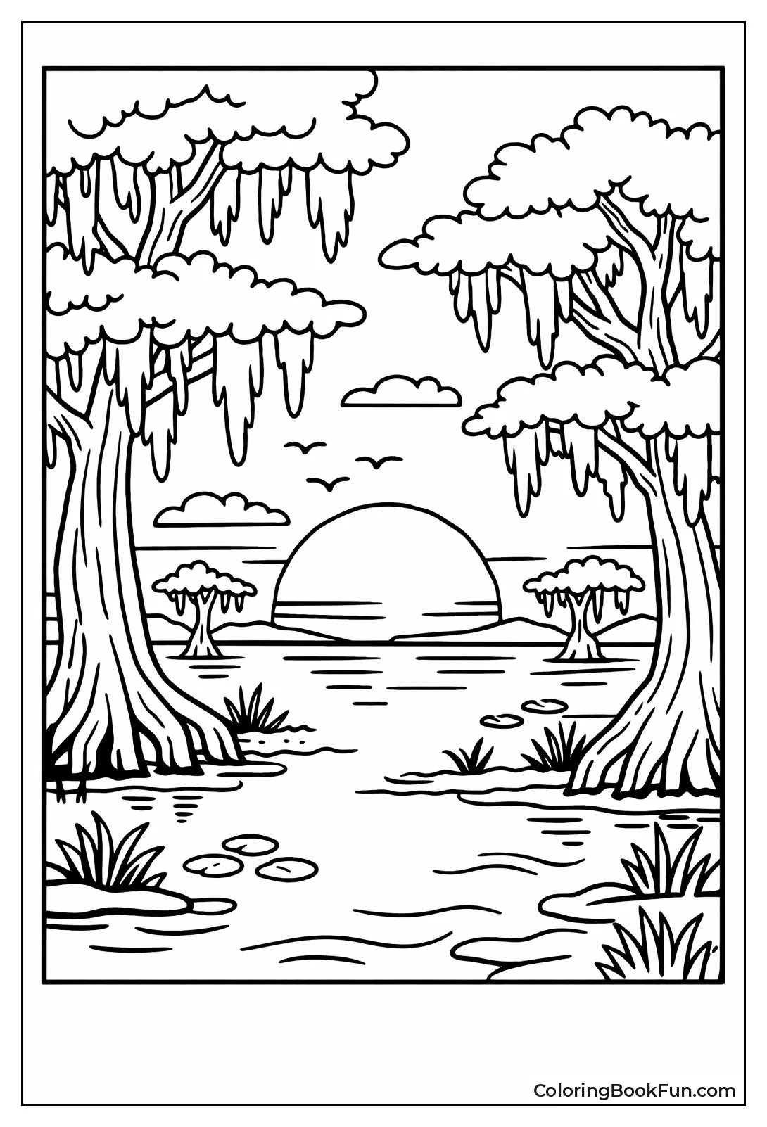 Swamp Cypress Sunset