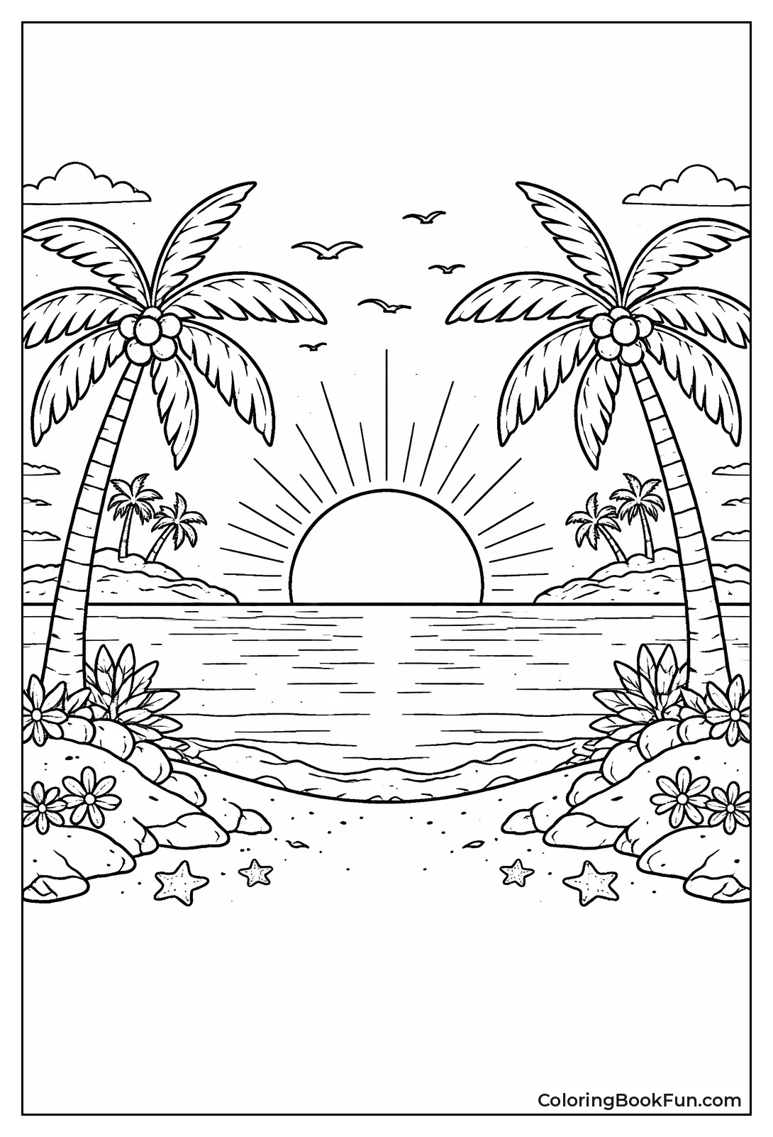 Symmetrical Horizon Sunset