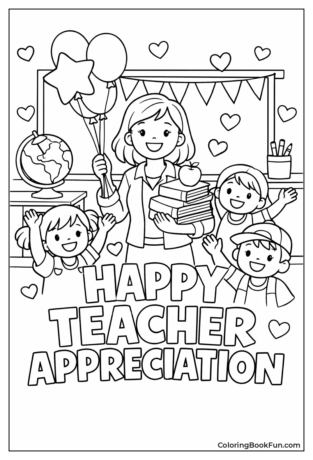 Cheerful Teacher Scene