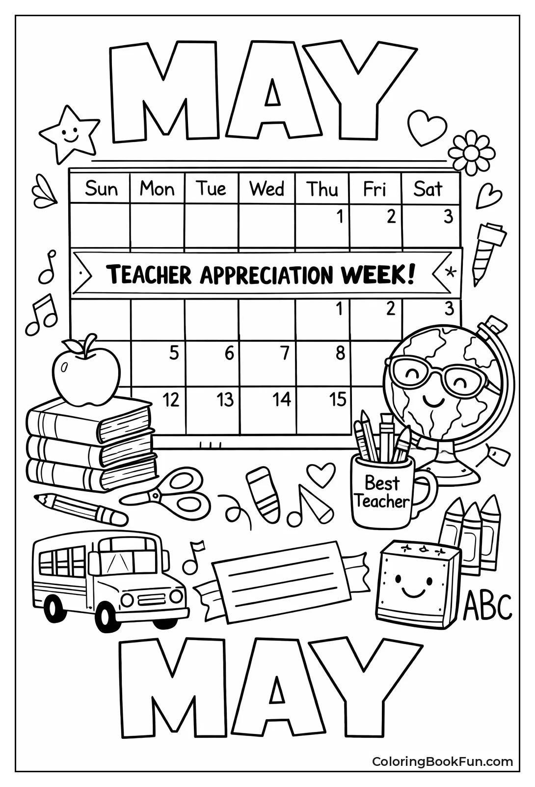 Teacher Appreciation Week Calendar