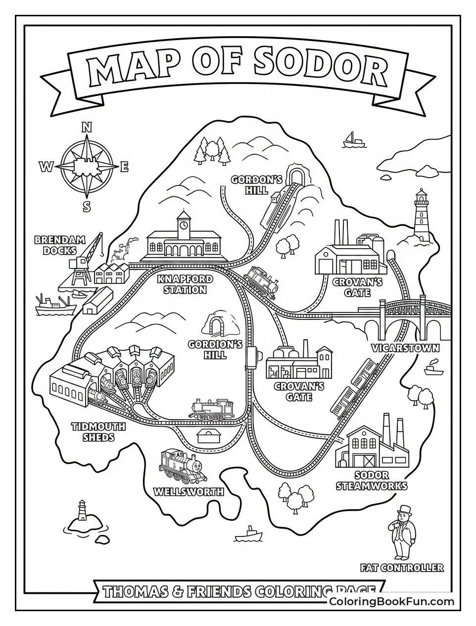 Sodor Island Map