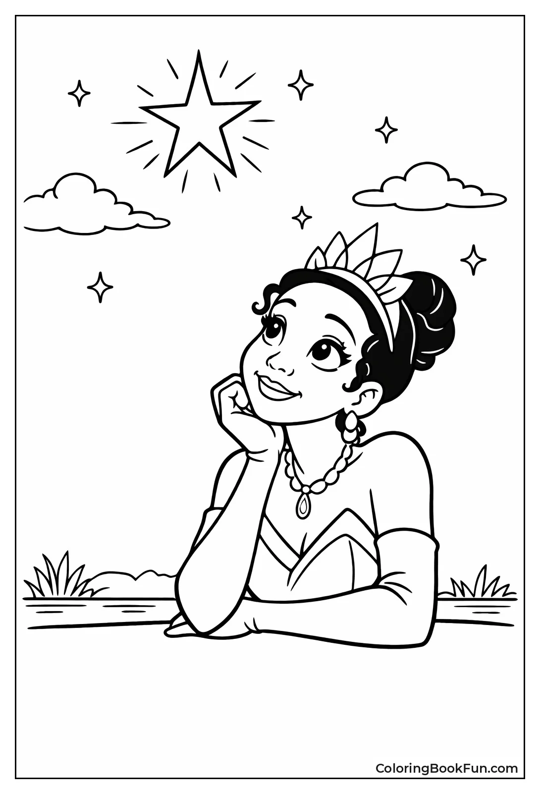Tiana Wishing on Star