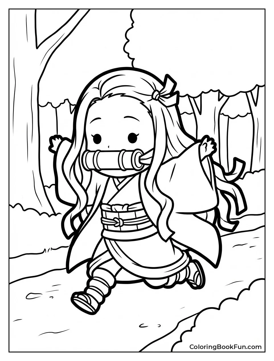 Tiny Nezuko Running