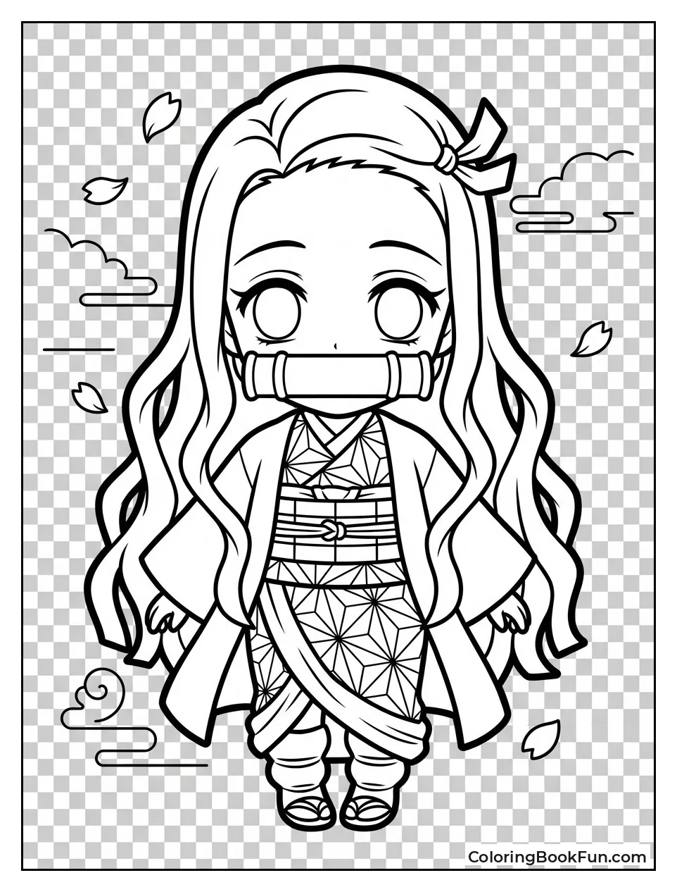 Transparent Nezuko Art