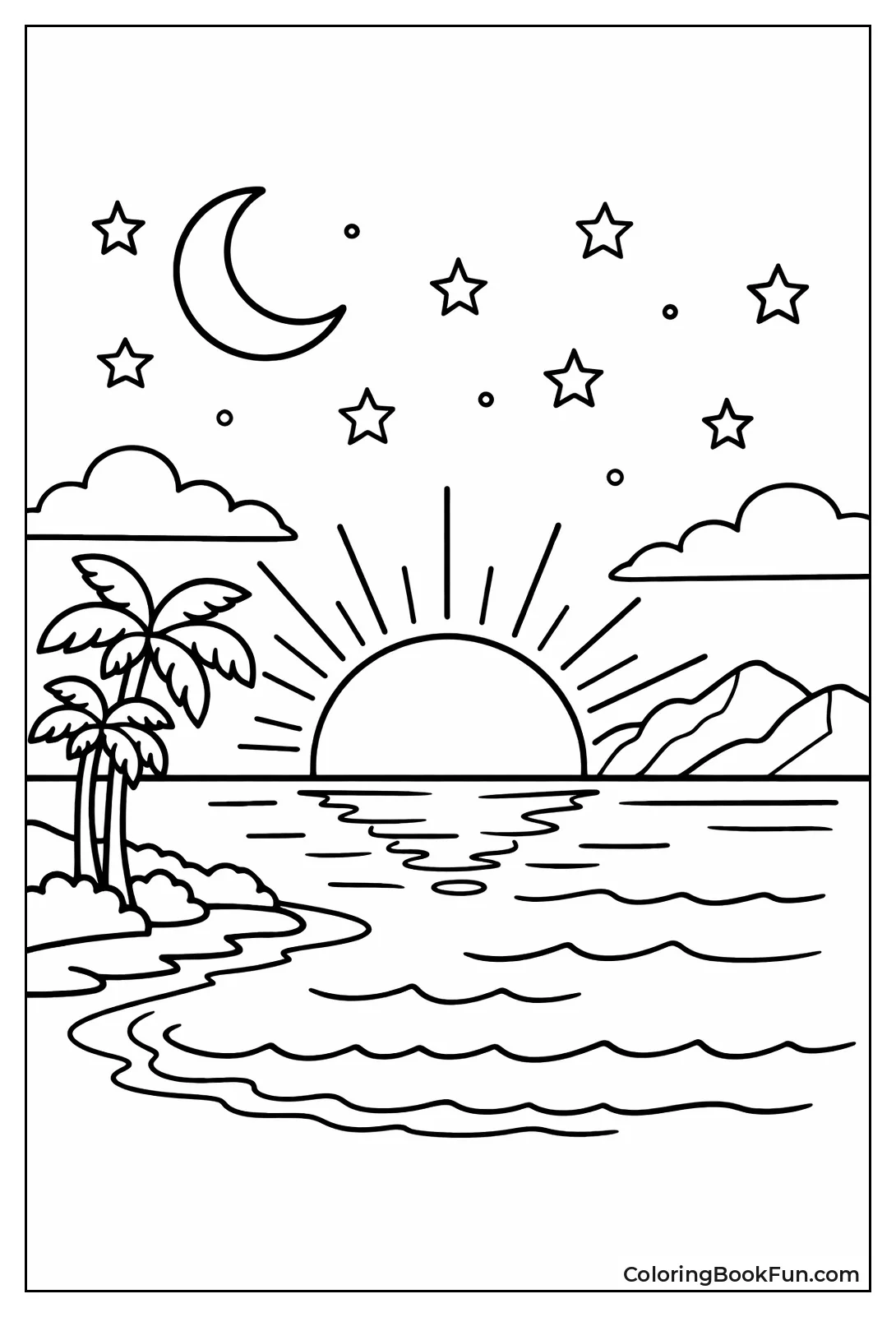 Twilight Stars Sunset