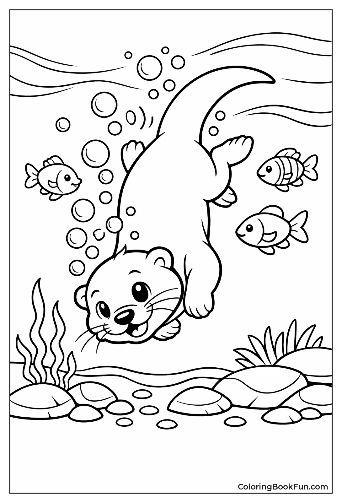 Underwater Otter Dive