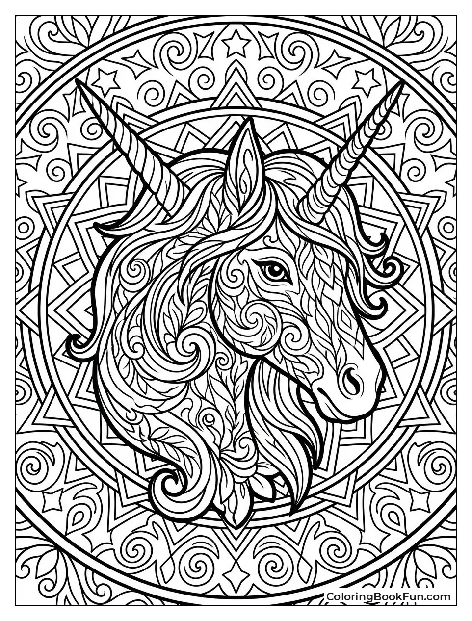 Rainbow Mandala Head