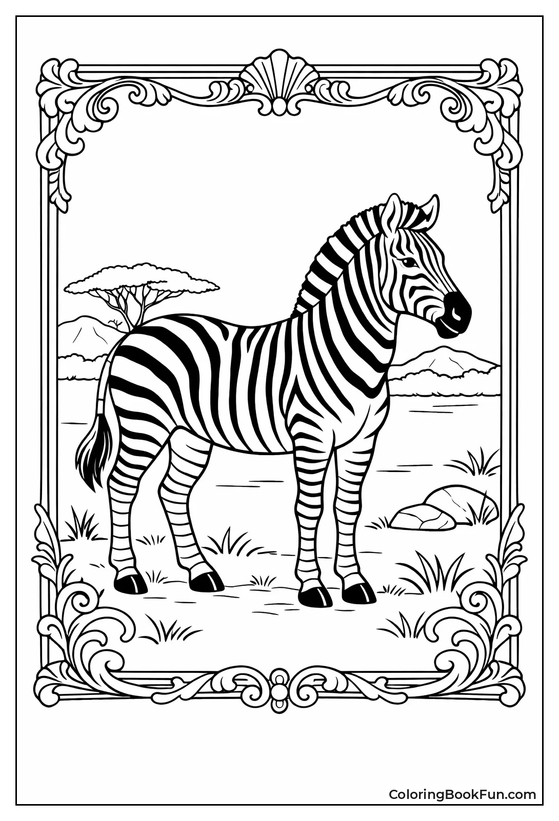 Vintage Safari Zebra