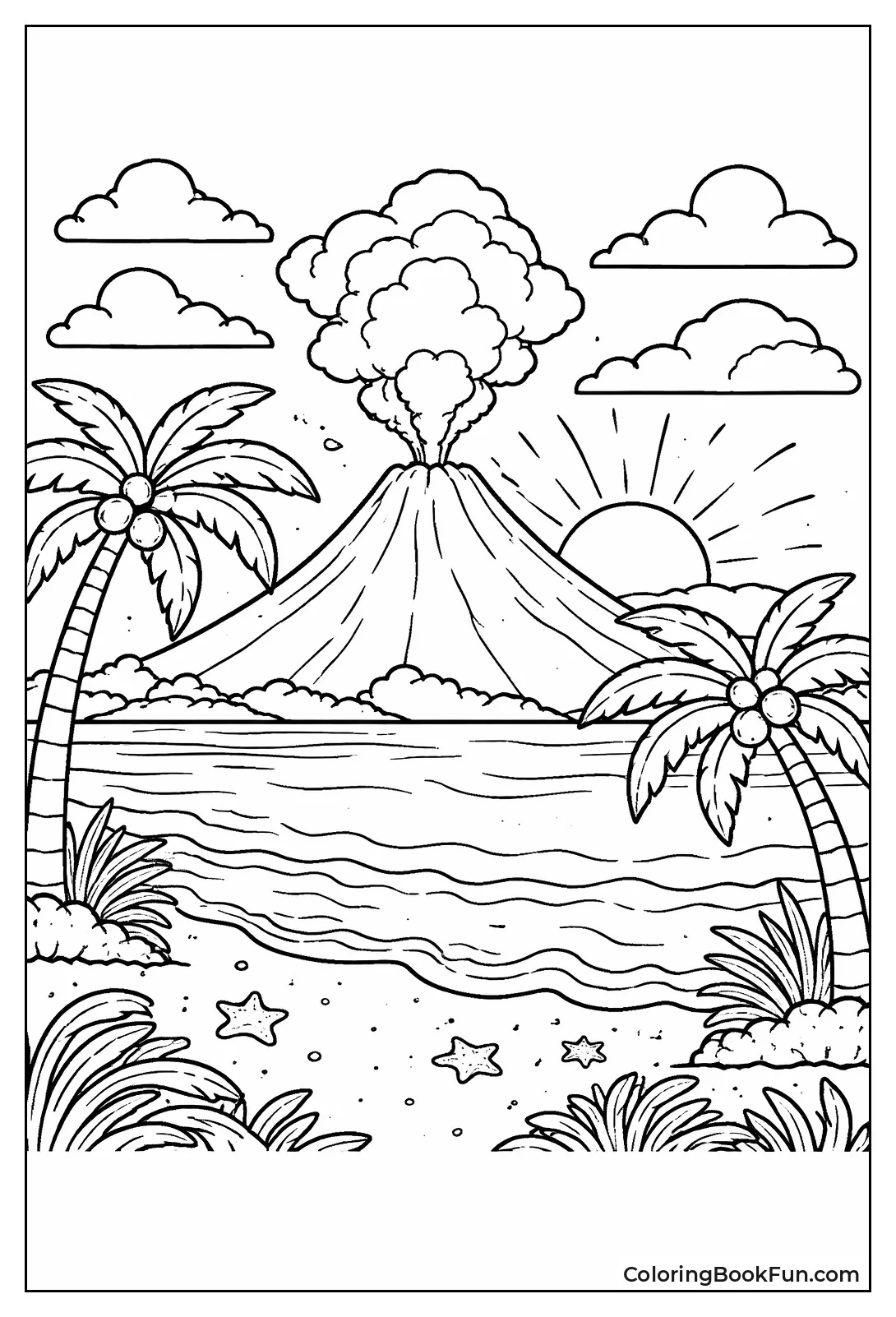 Volcanic Eruption Sunset