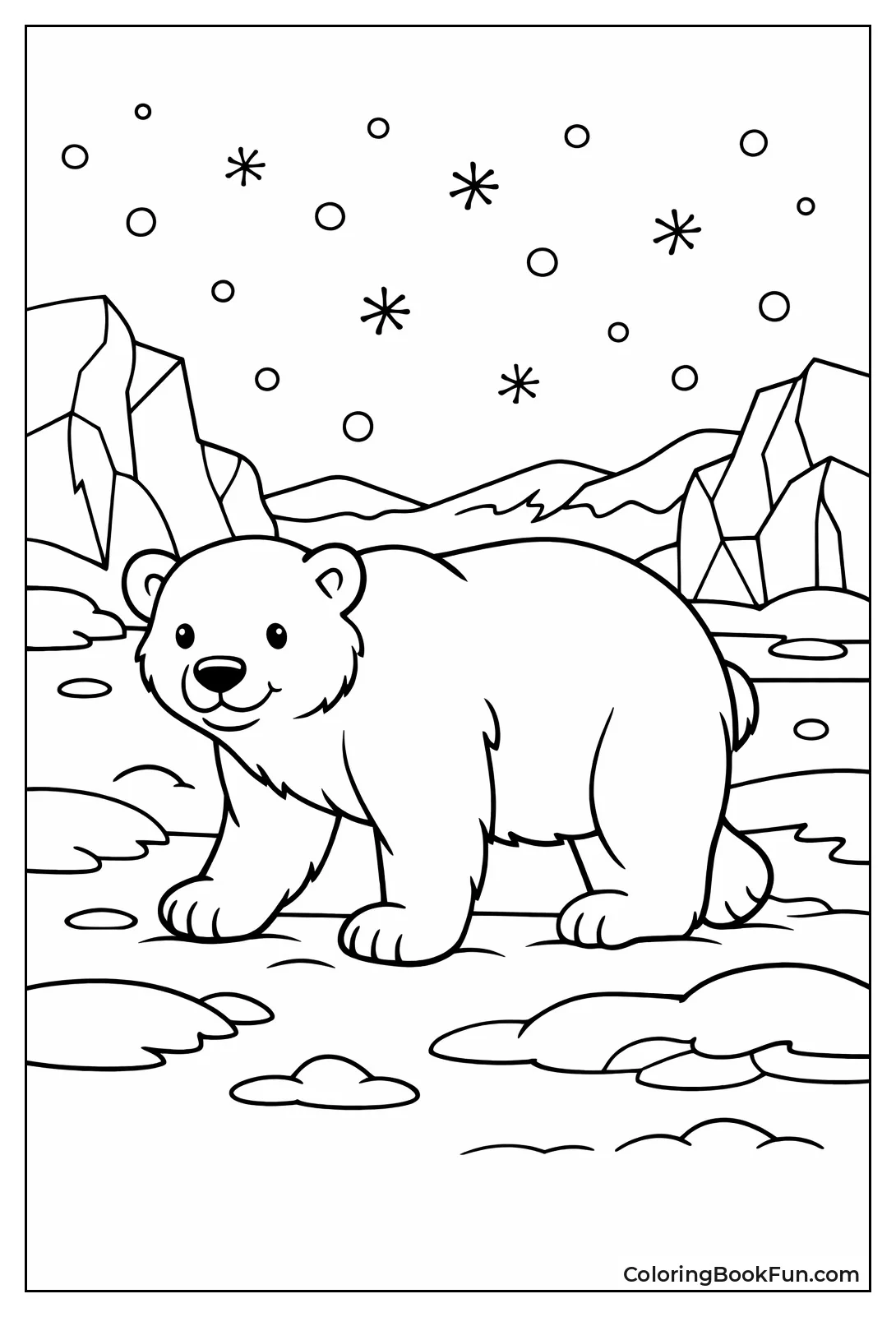 Winter Polar Bear Scene
