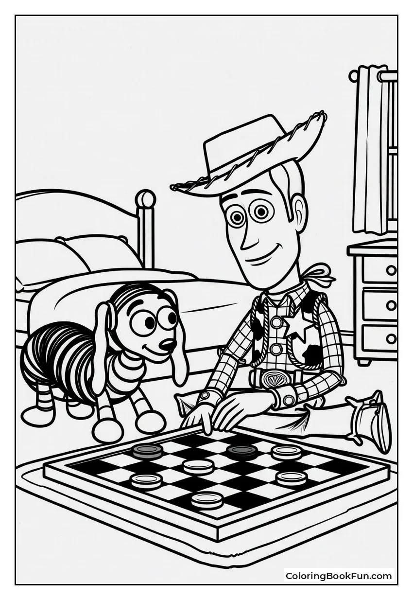 Woody and Slinky Checkers