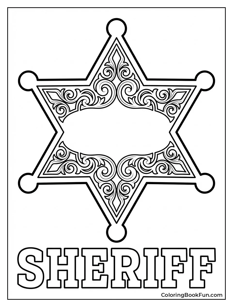 Sheriff Badge Closeup