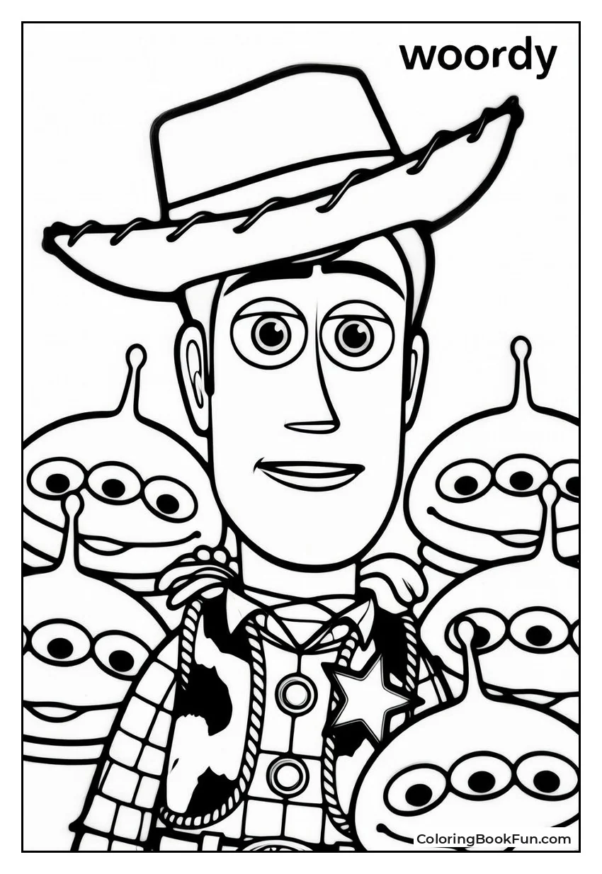 Woody with Aliens