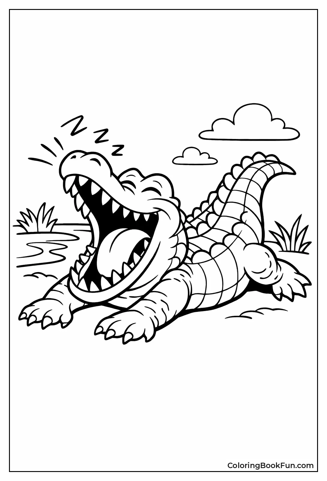 Yawning Alligator