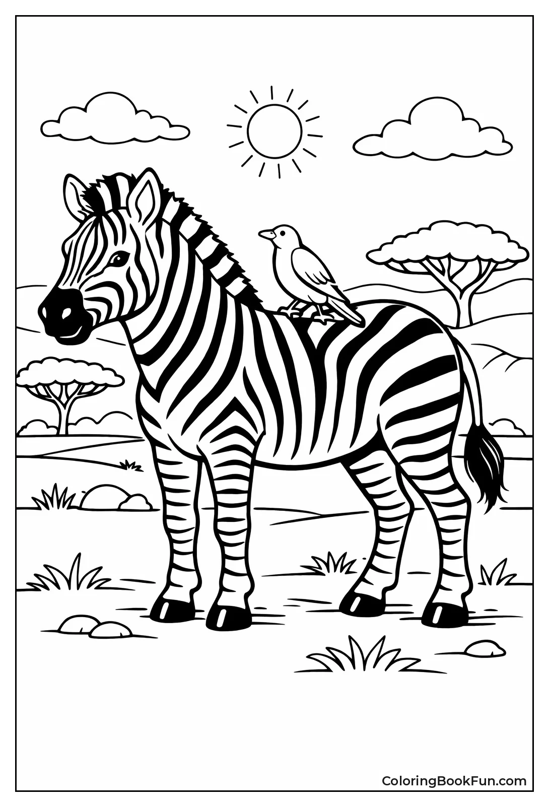 Zebra and Oxpecker