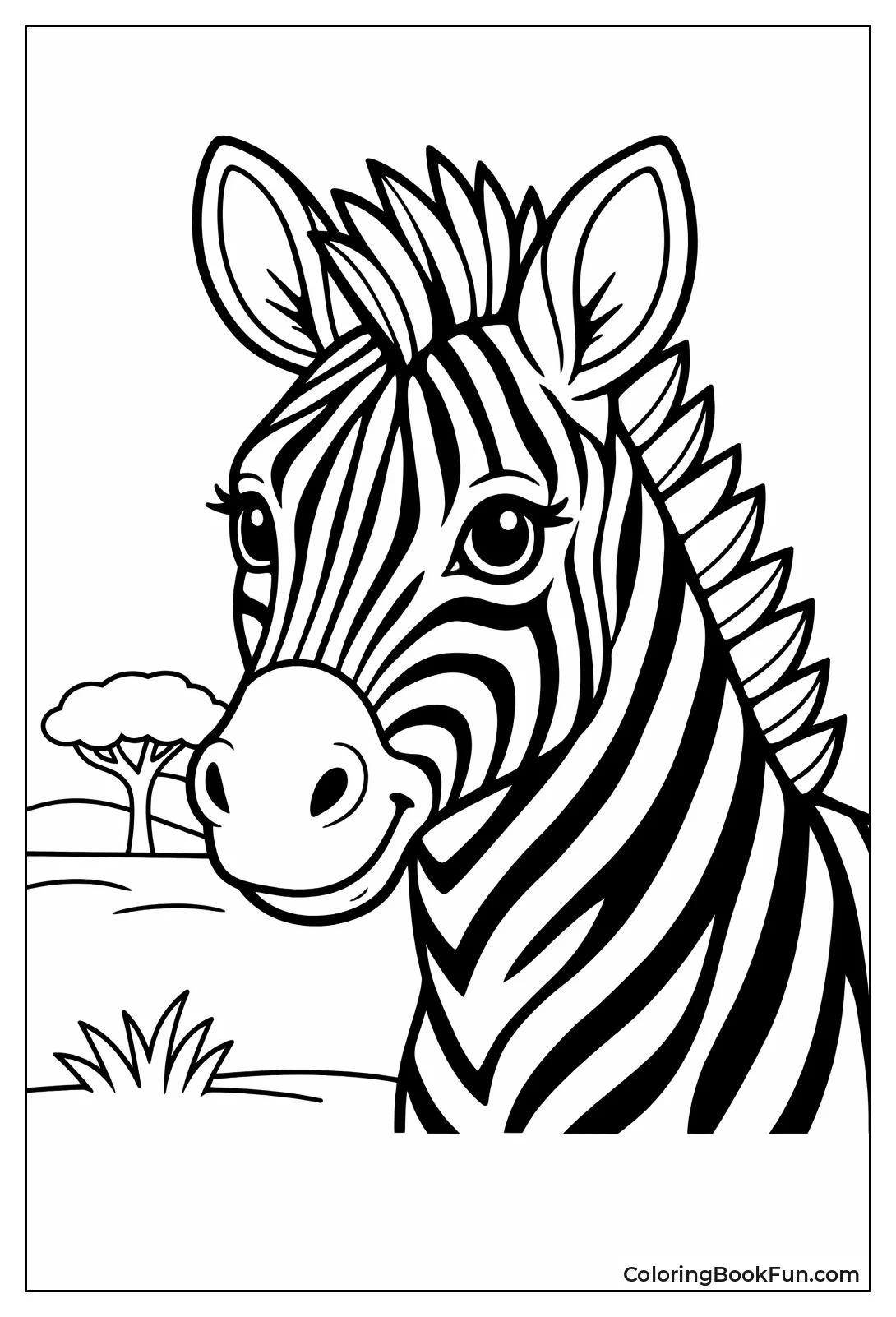 Zebra Face Portrait