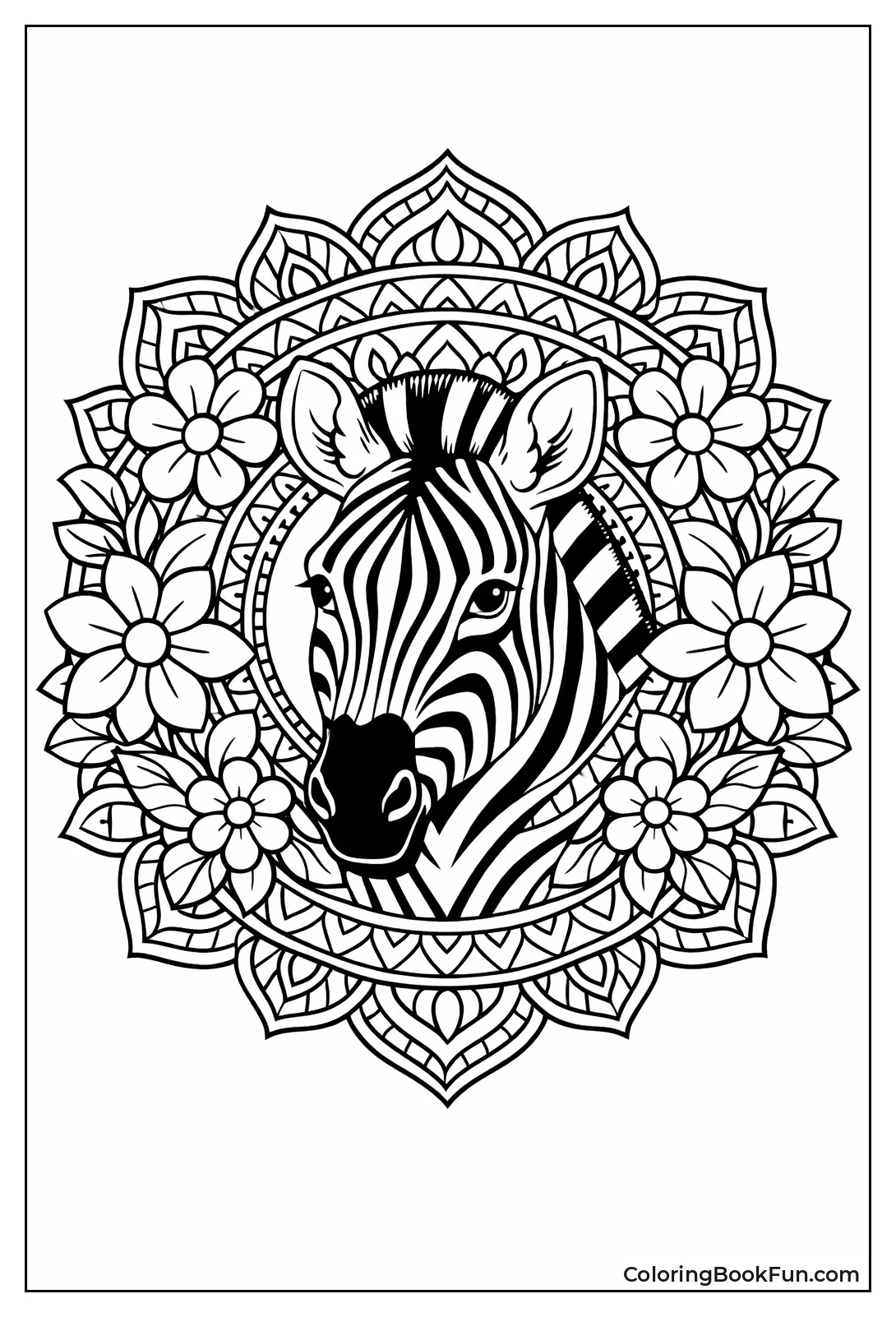 Zebra Mandala Design