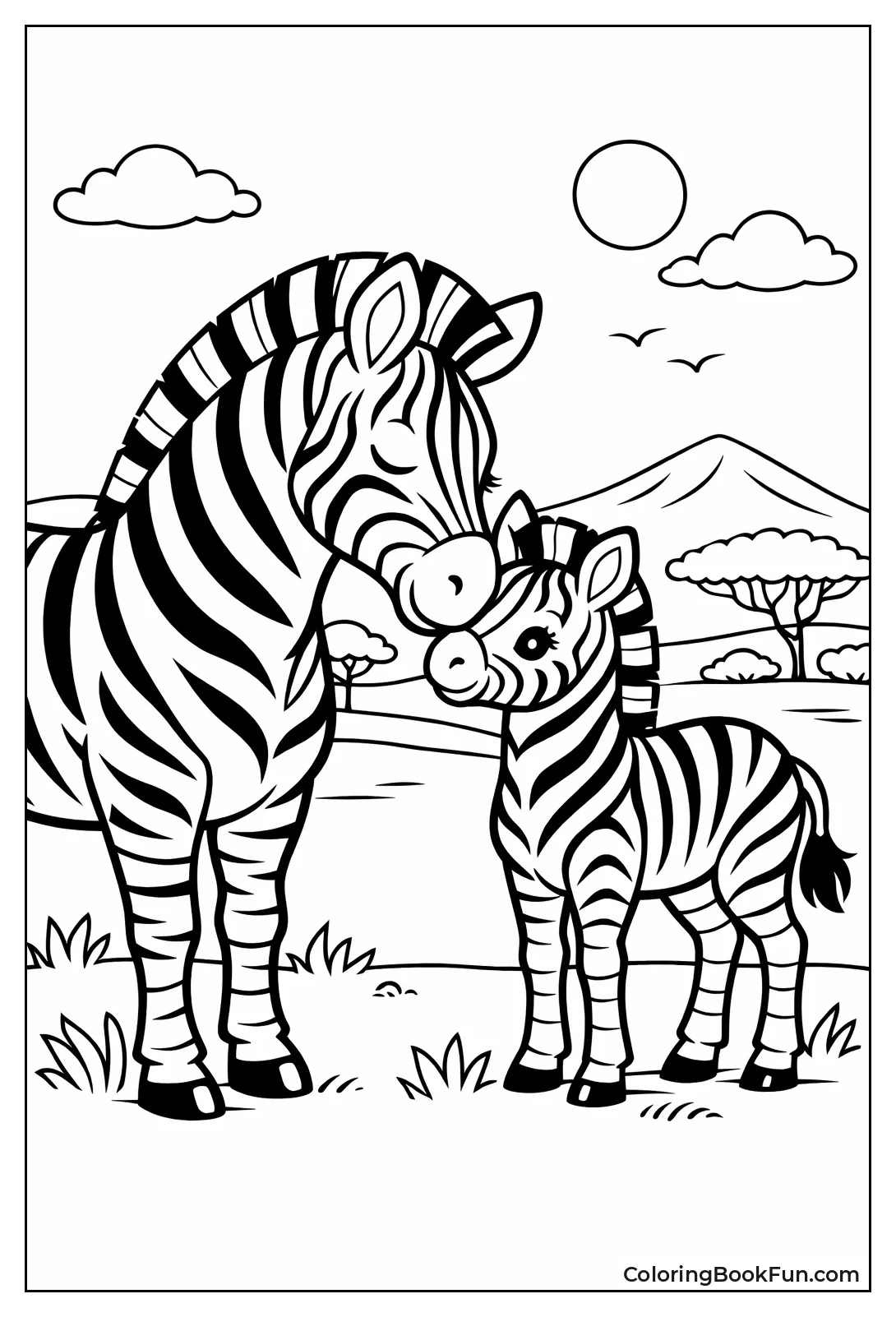 Mother and Foal Nuzzle