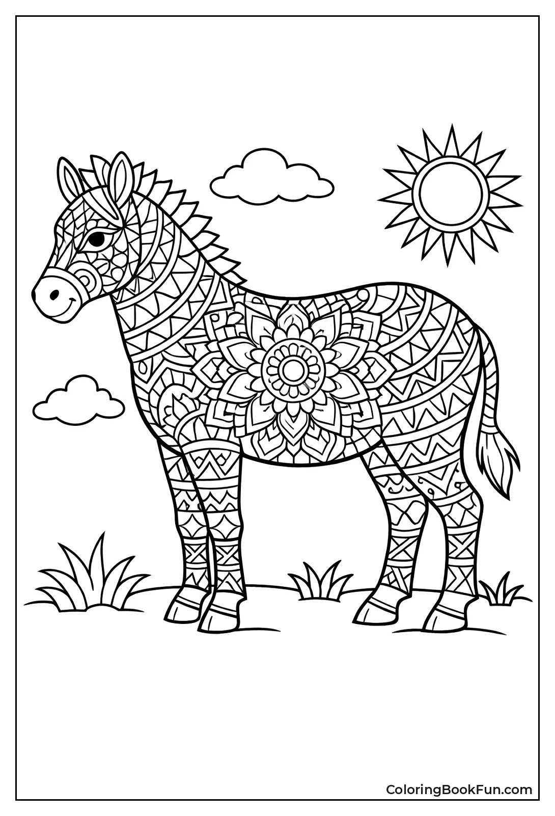 Zebra Pattern Mandala