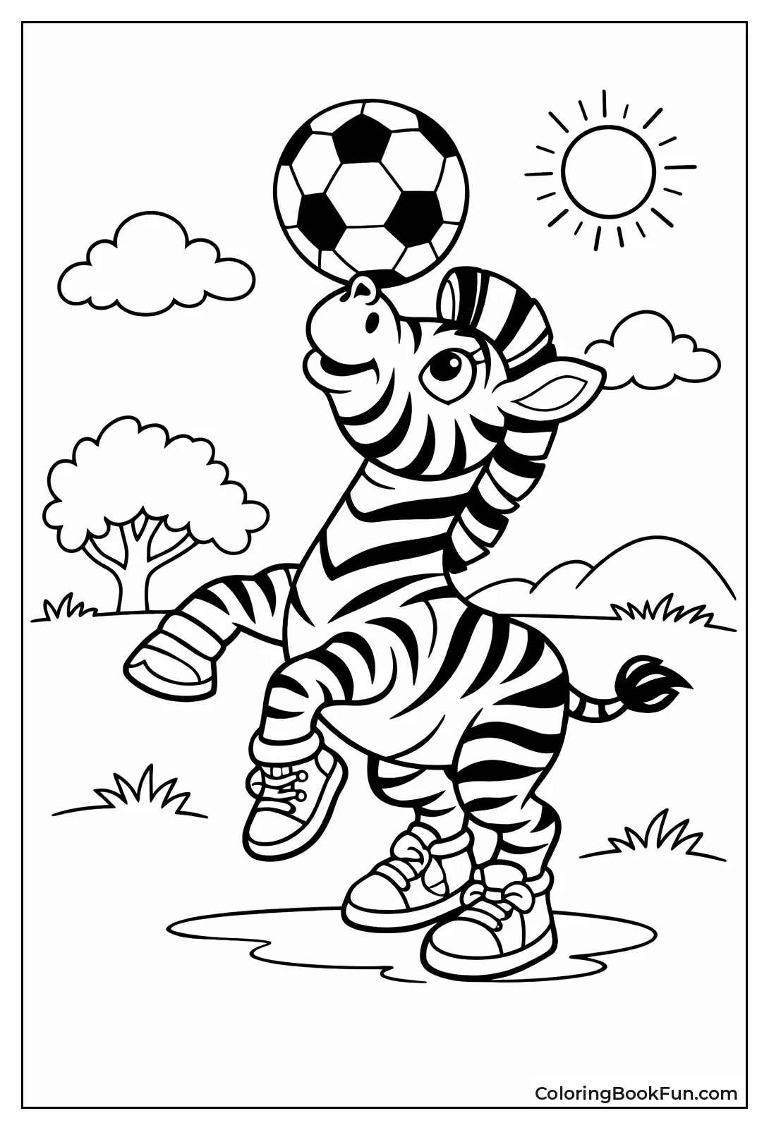 Zebra Soccer Star