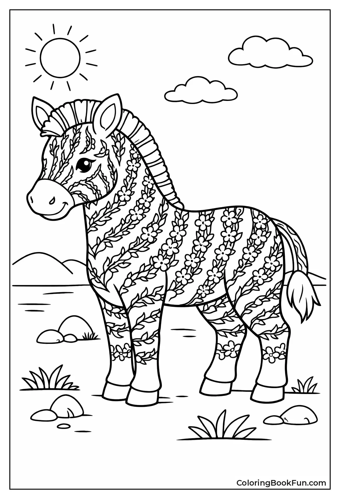 Zebra Stripes and Flowers