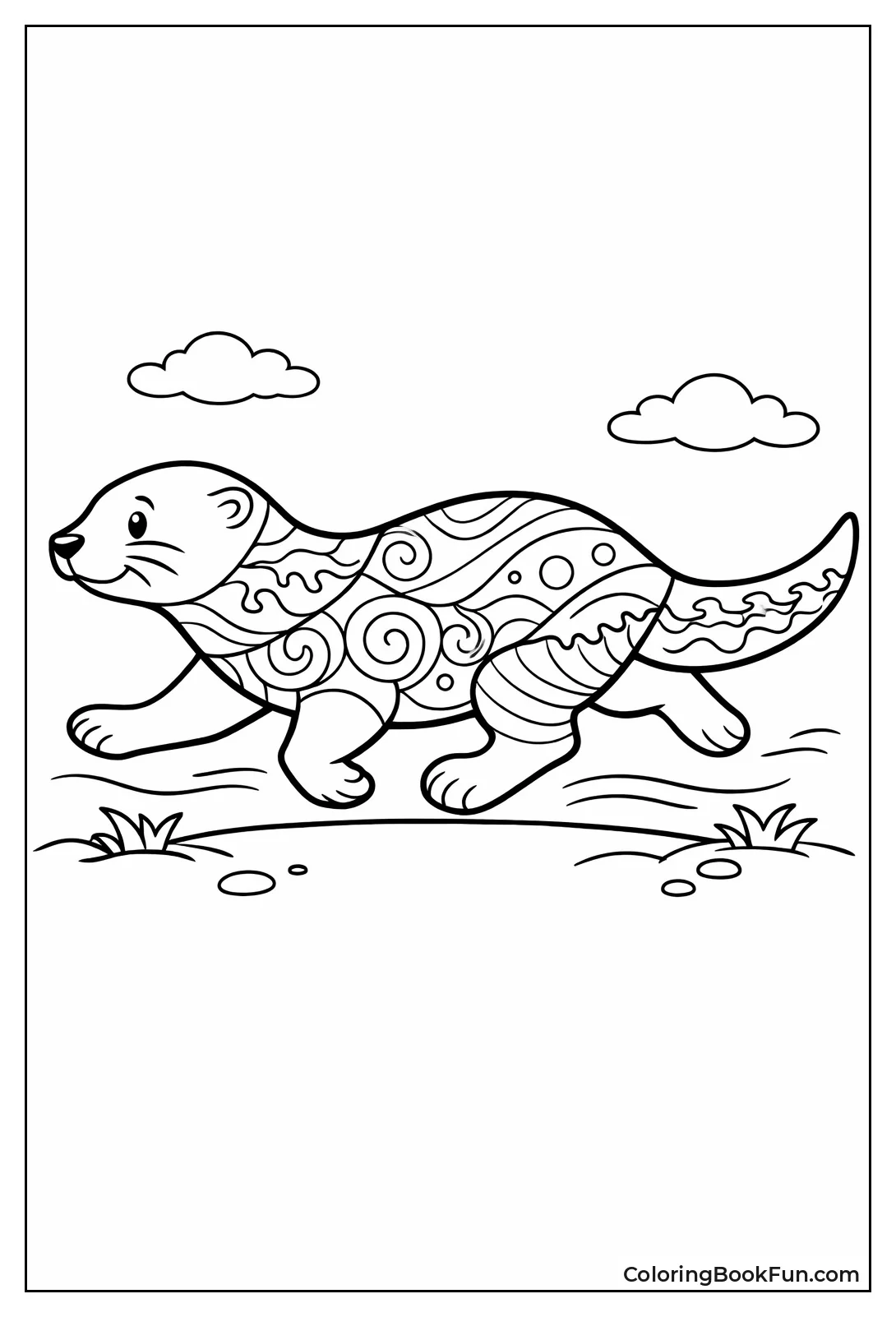 Zentangle River Otter