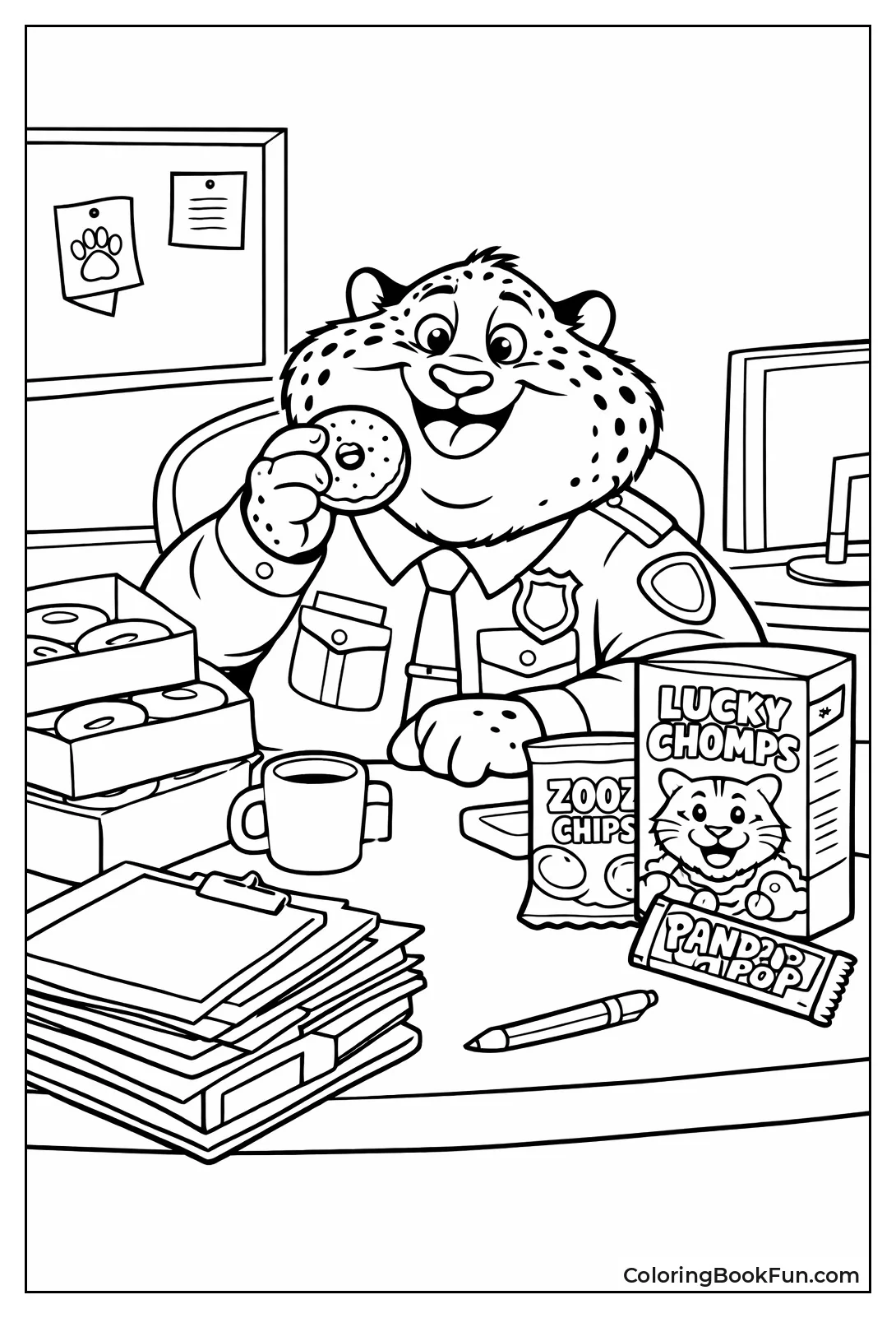 Clawhauser Desk Snacks