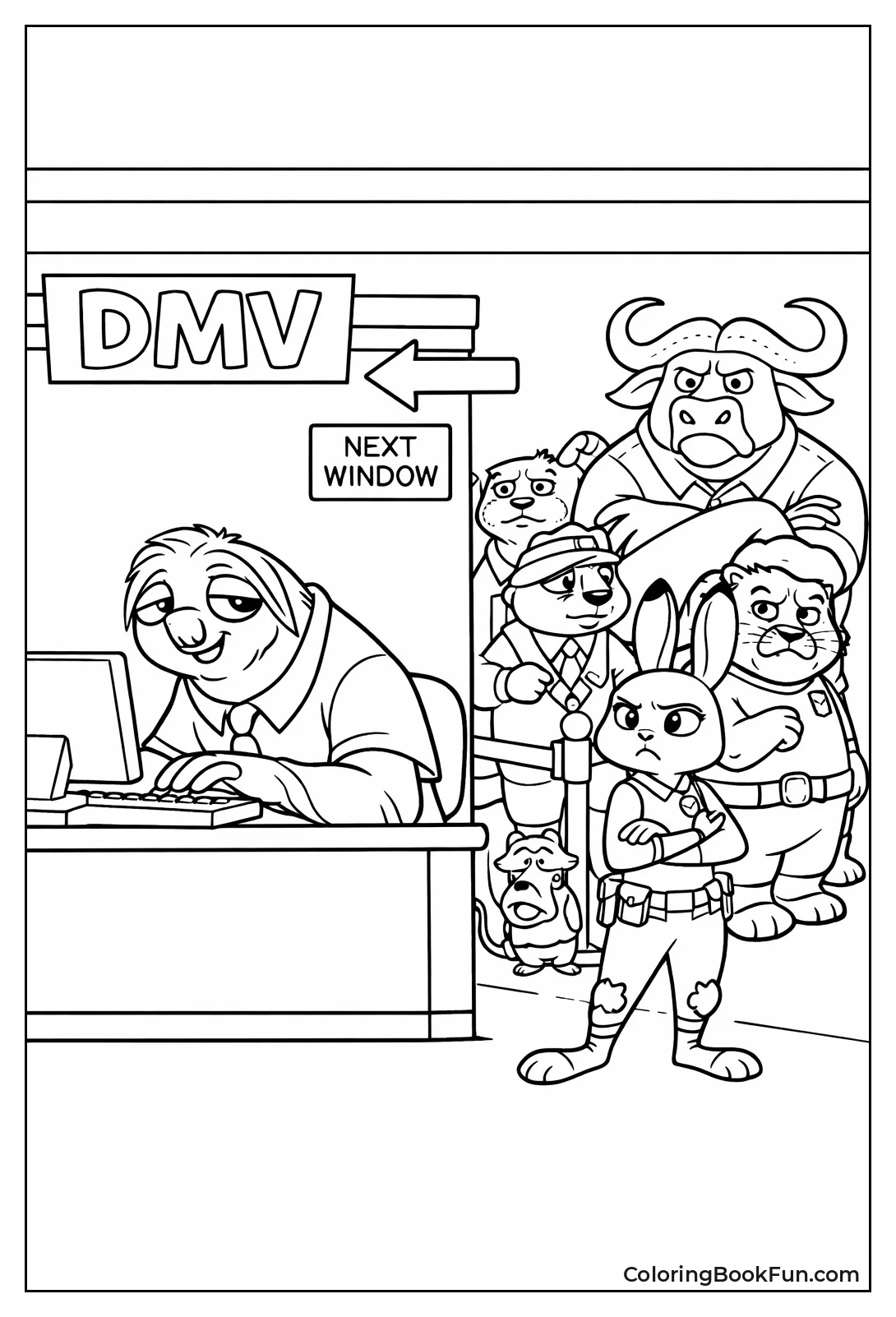 DMV Sloth Line